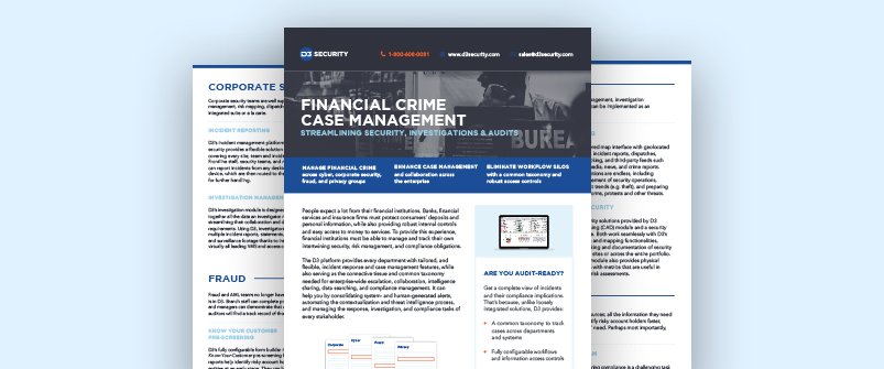 Managing Financial Crime with D3