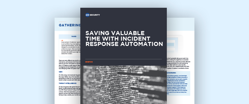 Saving Valuable Time with Security Automation