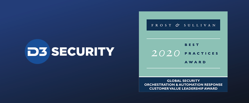 D3 Security Wins Frost & Sullivan’s 2020 Global Customer Value Leadership Award
