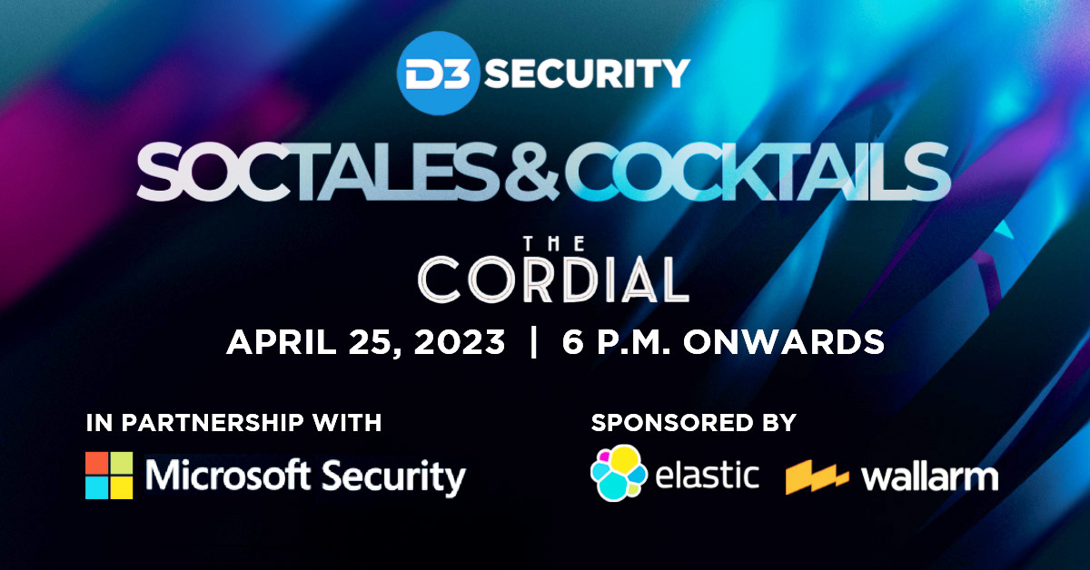 Join us for SOC Tales and Cocktails at The Cordial Bar - In Partnership with Microsoft Security, and Sponsored by Elastic and Wallarm