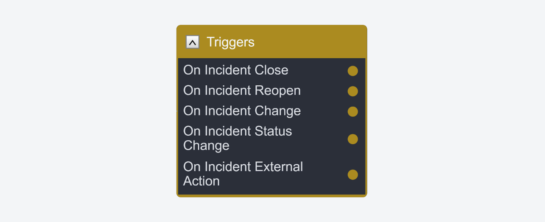 Incident External Action trigger in Smart SOAR 