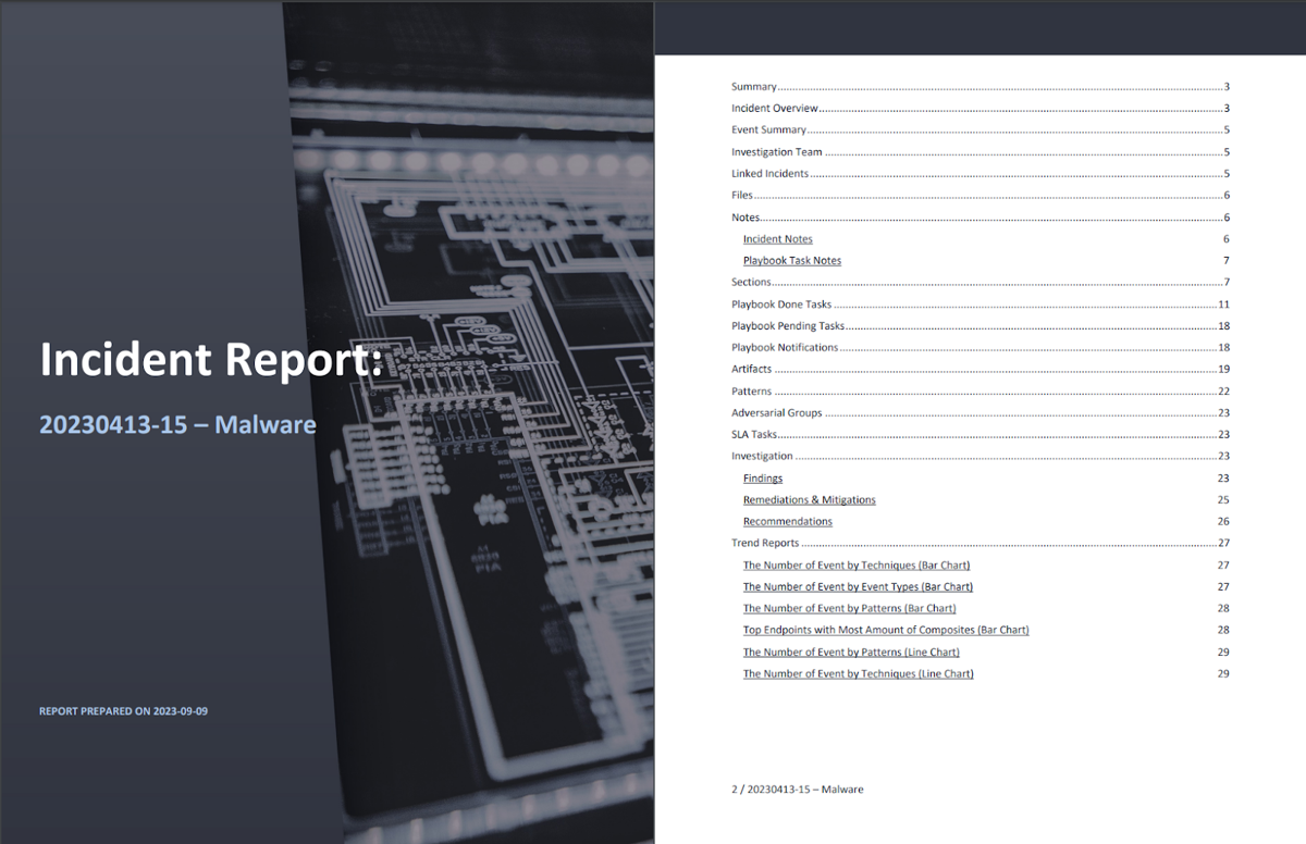 Automatically generate incident reports in Smart SOAR