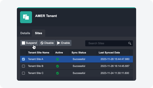 Enhanced Tenant Site Status options in Smart SOAR for efficient MSSP client lifecycle management