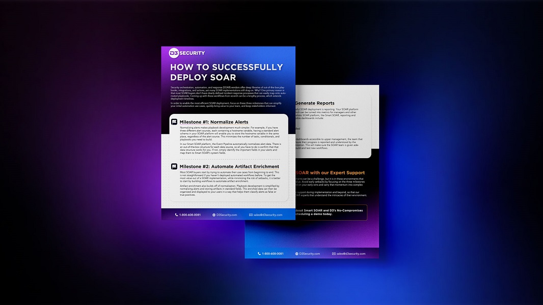 How To Successfully Deploy Soar D3 Security