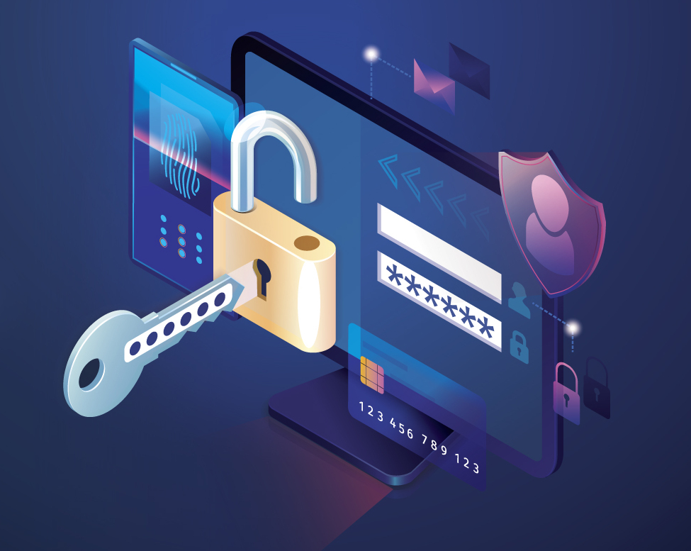 Graphic of a lock icon and a key, representing the implementation of the MITRE D3FEND technique T1110: Brute Force for the MITRE ATT&CK technique