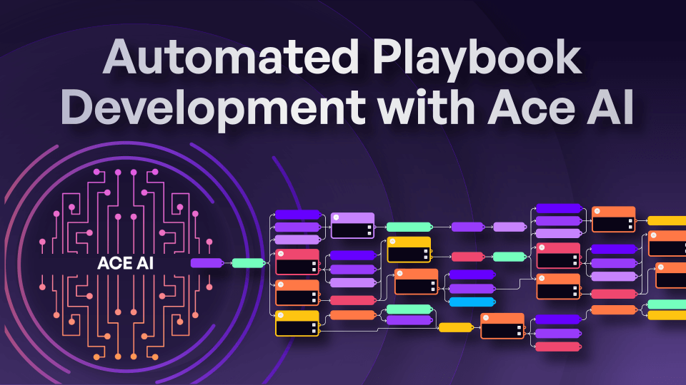 Cover art for the blog by D3 Security titled: Automate Playbook Development with Ace AI