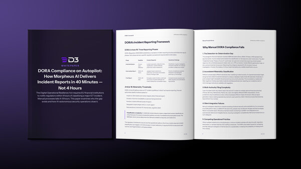 Preview of the whitepaper: "DORA Compliance on Autopilot: How AI-Autonomous SOC Operations Meet Every ICT Risk Requirement"