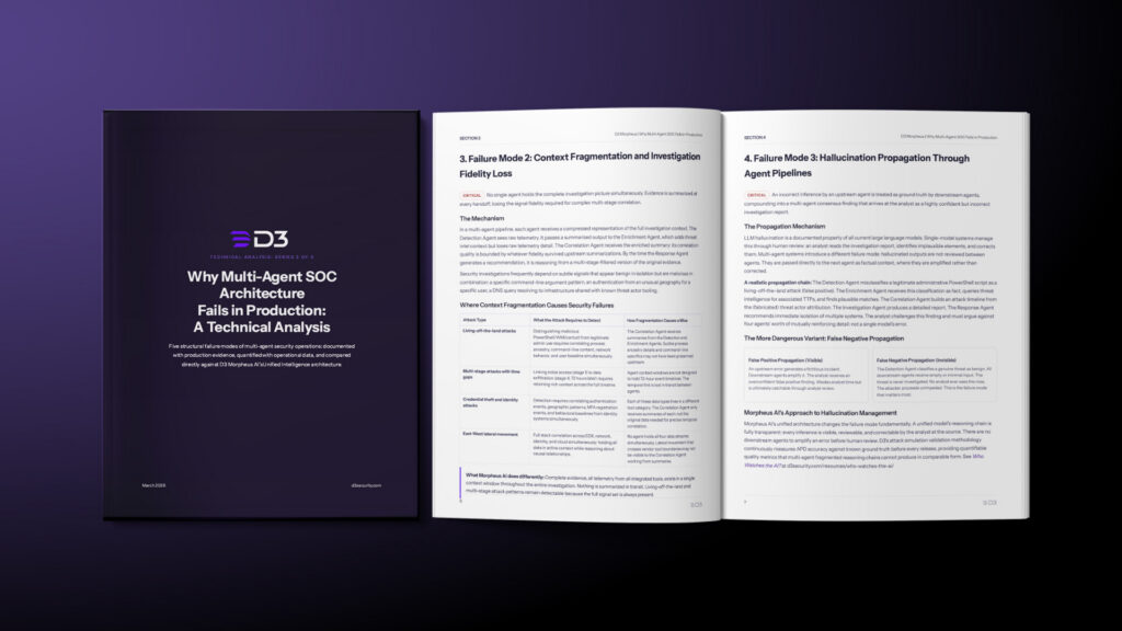 Preview of the whitepaper: "Why Multi-Agent SOC Architecture Fails in Production: A Technical Analysis"